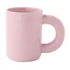 Taza Gruesa Personalizada con Asa Gruesa, Taza de Agua de Cerámica Impresa con Logo, Taza de Café Mate Esmerilado, Personalización con Foto, Transfronterizo