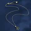 Cadena Elegante para Clavícula Chapada en Oro Real Diseño de Nicho para Mujer Collar de Estrella de Cinco Puntas Cadena de Collar Simple de Moda Versátil