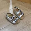 Pantuflas de Diseño Único Estilo Birkenstock con Punta Abierta, Nuevo Modelo de Verano, Lindas Sandalias Planas de Playa Estilo Hada con Lunares para Niñas