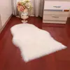 Tapete de Pelúcia para Fornecimento, Pelo Longo, Tapete de Chão de Formato Irregular, Tapete para Sala de Estar, Quarto, Cabeceira, com Formato de Lã de Imitação