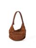Bolsos para Mujer 2024 Nuevo Estilo Coreano Diseño de Nicho Bolso de Gamuza Versátil Maillard de un Solo Hombro Cruzado Bolso Dumpling