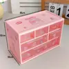 Caja de Almacenamiento Tipo Cajón de Rejilla de Nueve Cuadrados para Escritorio Sanrio Caja de Almacenamiento para Dormitorio Portalápices Caja de Almacenamiento Tipo Cajón para Dormitorio de Estudiantes