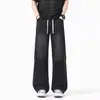 Calça Jeans Masculina 2026 Nova Marca Americana Tendência Calça Reta Masculina Solta de Perna Larga Versátil Casual Calça Longa Roupa Masculina