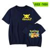 Camisetas de Manga Corta de Verano con Estampado de Dibujos Animados Pokemon de Venta Caliente Transfronteriza para Hombres y Mujeres