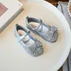 Zapatos de Princesa para Niñas Verano 2025 Nuevos Zapatos de Cristal Zapatos de Vestir para Niñas Zapatos de Pedrería Suela Blanda Zapatos de Cuero de Princesita