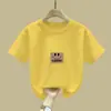 2018#100 Algodón Verano Niños y Niñas Camiseta de Manga Corta Nueva Infantil Ropa Infantil Superior Holgada Camiseta Básica para Bebé