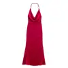 Venta al por mayor Primavera 2026 Nueva Ropa Femenina Estilo Europeo y Americano, Elegante Vestido Ajustado Sexy sin Espalda con Cuello Oscilante 10229