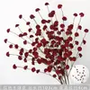 Série Vermelha de Casamento Buquê de Flores Artificiais Frutas Vermelhas Decoração de Salão de Casamento Arte Floral Material de Flor para Pendurar no Teto Arranjo de Fileira de Flores Flor de Seda Flor Artificial