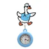 Relógio de bolso médico de animal de desenho animado, relógio de bolso retrátil para enfermeiro e médico, relógio de bolso fofo, fivela de puxar fácil transfronteiriça, relógio anti-perda