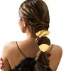 Nuevo estilo transfronterizo, tocado de cola de caballo con parte posterior de metal irregular cóncavo-convexo simple, cuerda para el cabello con tendón de goma elástica alta