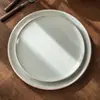 Juego de Cuencos y Platos de Cerámica para Mesa, Estilo Retro Simple, Platos Redondos, Platos al por Mayor en Stock, Platos de Estilo Occidental para Hotel
