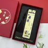 Marcador de Página Metálico Estilo Chinês, Exquisite Presente para o Dia dos Professores, Latão com Gravação Criativa, Marcador de Página Comemorativo para Professores
