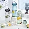 Vaso de Agua Vaso de Plástico Transparente para Niños Portátil Anticaída Estudiante Japonés Vaso de Leche con Escala Botella de Agua para Llevar Alto Valor de Color