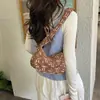 En stock versátil fresco dulce estilo coreano lazo corazón pana bolsa de axila plisada elástica bolso de mano bolsa pequeña