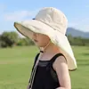 Sombreros para Niños, Sombreros con Protección Solar, Sombreros tipo Chal, Sombreros Solares con Protección para el Cuello, Sombreros Solares para Bebés, Sombreros Delgados con Ala Ancha para Niñas Pequeñas