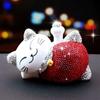 Adornos decorativos para el interior del coche con la consola central de Lucky Cat, de alta gama, con personalidad creativa y un hermoso estilo de diosa.
