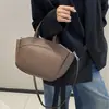 Bolso Satchel Tote Retro de Moda para Mujer Piel de Vaca de Primera Capa Togo Gran Capacidad Simple Casual Bolso de Hombro Cruzado