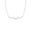 Línea de costa ola artístico artístico retro diseño simple S925 plata de ley collar cadena de clavícula femenina