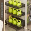 Estante de almacenamiento junto a la lavadora, estante de almacenamiento multifuncional con drenaje para el baño, estante de almacenamiento multicapa móvil para el inodoro