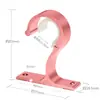 Soporte único para barra romana gruesa transfronteriza base de aleación de aluminio soporte para cortina accesorios de soporte para cortina montado en la parte superior venta al por mayor