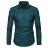 Camisa de manga larga para hombre de AliExpress Amazon, nueva camisa de solapa fina con estampado floral de moda europea y americana para hombre, venta al por mayor