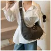 Bolsas de Mezclilla Transfronterizas para Mujer al por Mayor, Bolso Cruzado de Hombro Versátil de Estilo Casual de Gran Capacidad, Bolso de Media Luna para Mujer