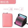 Portatarjetas de acordeón popular transfronterizo de color liso de alto valor, tarjetero compacto para hombre, monedero, almacenamiento de identificación integrado