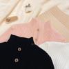 [em estoque novo suéter infantil outono e inverno blusa base infantil outono gola alta top infantil versátil estilo estrangeiro