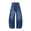 Jeans Retro Americanos de Corte Limpio con Abertura de Bigotes para Hombre, Estilo High Street, Corte Holgado, Sensación de Alta Gama, Pantalones Versátiles de Pierna Ancha
