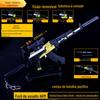 Peace-Elite Game Around AKM Ebony Gold Pattern Treasure Edition Distribuição Oito Vezes Espelho Supressor de Chama Metal Gun Mold