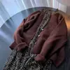 Nuevo cárdigan de punto simple estilo coreano para otoño, de un solo botón, pequeño, elegante, versátil, suéter abrigo estilo universitario para mujer