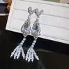 Pendientes Vintage de Perla en Forma de Lágrima con Tachuelas de Diamante Estilo Francés, Elegantes para Noche, Pendientes Estilo Socialité, Pendientes de Lujo Ligero y Gama Alta