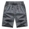 Shorts de Trabalho Novos de Verão para Homens de Faixa Etária Média, Casuais Versáteis de Algodão Puro com Caimento Solto para Uso ao Ar Livre