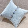 Pulsera nueva de invierno 2023 de plata S925 chapada en platino con incrustaciones de piedra de luna azul JB7282-39 4mm * 7