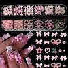12 Cajas Lazo Flor Joyería para Uñas Resina Cinta Floral Pequeña Amor Material DIY Usar Material de Armadura