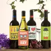 Decoración para Fiesta del Día del Padre Nueva Pegatinas para Botella de Vino Suministros para Festival del Día del Padre Pegatinas para Botella de Bebida Papá
