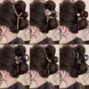 Presilha de cabelo garra para primavera e verão, grampo de cabelo feminino, estilo coreano, novo modelo 2026, preto, elegante, adiciona volume, presilha tubarão extragrande