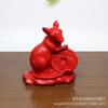 Cinnabar Zodiac Doce Animales Figuras Arena Roja Rata Buey Tigre Conejo Dragón Serpiente Caballo Oveja Mono Gallo Perro Cerdo Tres Armonías Traen Riqueza