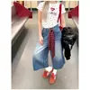 Estilo retro americano de alta gama, súper elegantes pantalones capri vaqueros de moda para mujer 2026, nuevos shorts de verano holgados lavados