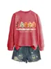 Outono é meu favorito Amazon eBay site independente moda versátil feminina gola redonda manga longa moletom