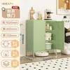 Estante de armazenamento de chão, mesa de alimentação, armário de armazenamento, armário de chá de parede para sala de estar, armário de metal de porta dupla para cozinha, armazenamento de aço