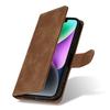 Adecuado para iPhone16 Funda de Cuero S24 Sensación de Piel Borde de Doble Pliegue Billetera para Tarjetas Funda Protectora Google 9Pro Color Sólido Esmerilado