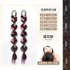 Peluca de Cola de Caballo para Mujer, Trenzas Burbuja con Pinza de Garra, Trenzas Boxeadoras, Trenzas Retorcidas con Mechas, Nuevos Dreadlocks Estilo Chino, Trenzas de Linterna, Dobles Colas de Caballo