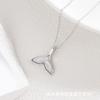 Collar de Plata Esterlina S925 Nuevo de Moda 2023 Simple Lujo Ligero Nicho Versátil Niña Elegante Cadena Clavicular Colgante Cola de Pez