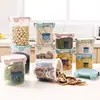 Frasco Sellado de Plástico Frasco de Almacenamiento a Prueba de Humedad Especias de Cocina Almacenamiento de Granos Frigorífico Frasco de Almacenamiento para Snacks