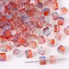 7mm Contas de Vidro Fantasma Degradê Cubo de Açúcar Contas de Arroz Contas Soltas Pulseira de Miçangas Artesanal DIY Acessórios para Joias Material Atacado