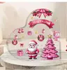 Nuevo Producto de Amazon: Soporte Transparente de Acrílico en Forma de Corazón, Decoración Navideña de Escritorio para el Hogar, Adorno Personalizable