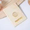 Funda Protectora para Documentos de Cuero PU Color Caramelo, Carpeta de Almacenamiento de Viaje de Aspecto Elegante para Viajes al Extranjero, Portadocumentos y Pasaporte Multifuncional Portátil