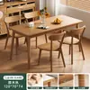 Mesa de Comedor de Madera Maciza para Uso Doméstico, Mesa de Té Estilo Chino Nuevo, Mesa Cuadrada, Escritorio de Estudio, Juego de Mesa y Sillas Rectangular Simple