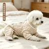 Conjunto de algodão para outono e inverno para cães da raça Schnauzer, adequado para as raças Teddy e Bichon Frisé, roupas de inverno espessas e quentes, casaco de algodão de quatro patas de 26 polegadas